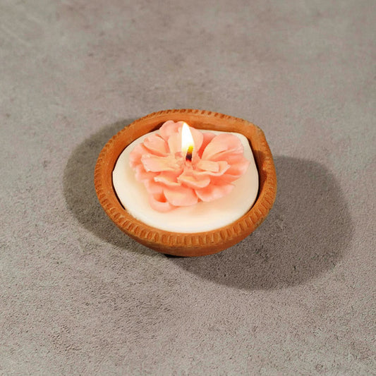 Pink Diya Candle