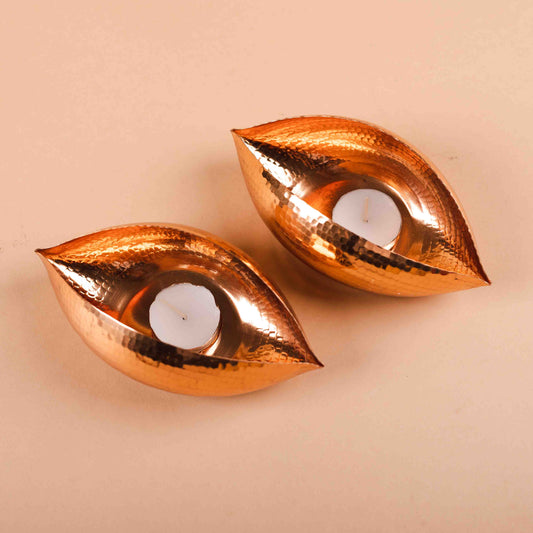 Copper T-Light Holder (Set of 2)