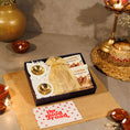 Load image into Gallery viewer, Leher Luxury Diwali Gift Hamper – Innovative Diwali Gift Box with Sweets & Diyas
