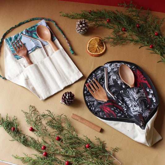 Zipper Reusable Cutlery and Straw