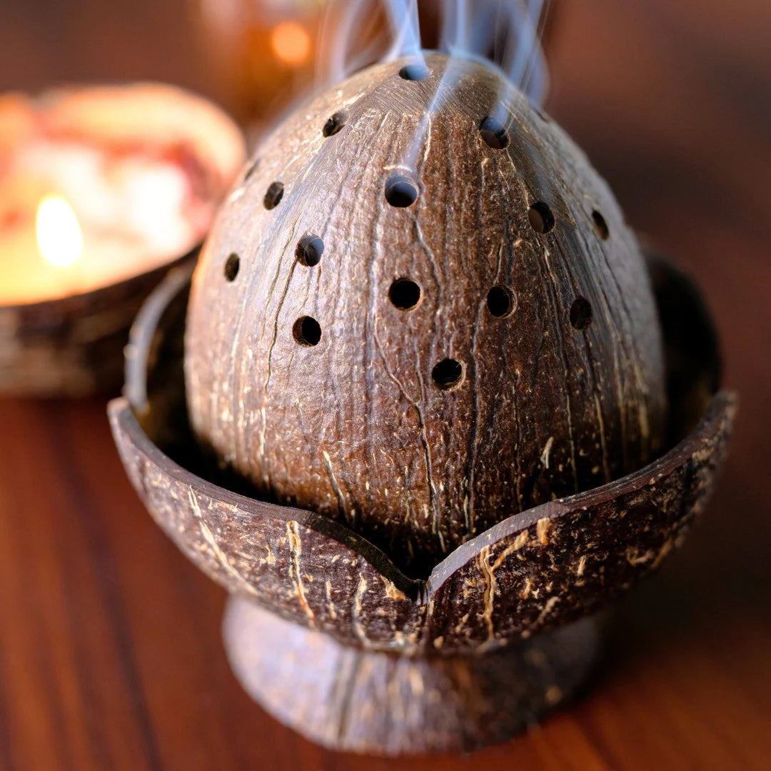 Coconut Shell Dhoop Stand