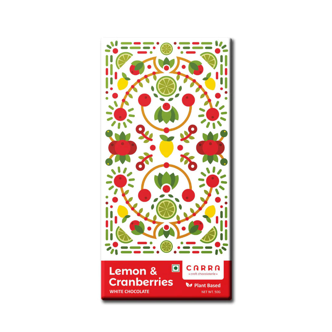 Lemon & Cranberries in Vegan White Chocolate