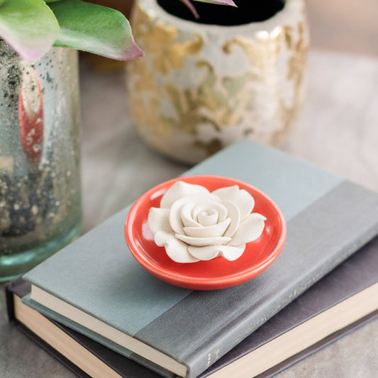Red Ceramic Flower Diffuser