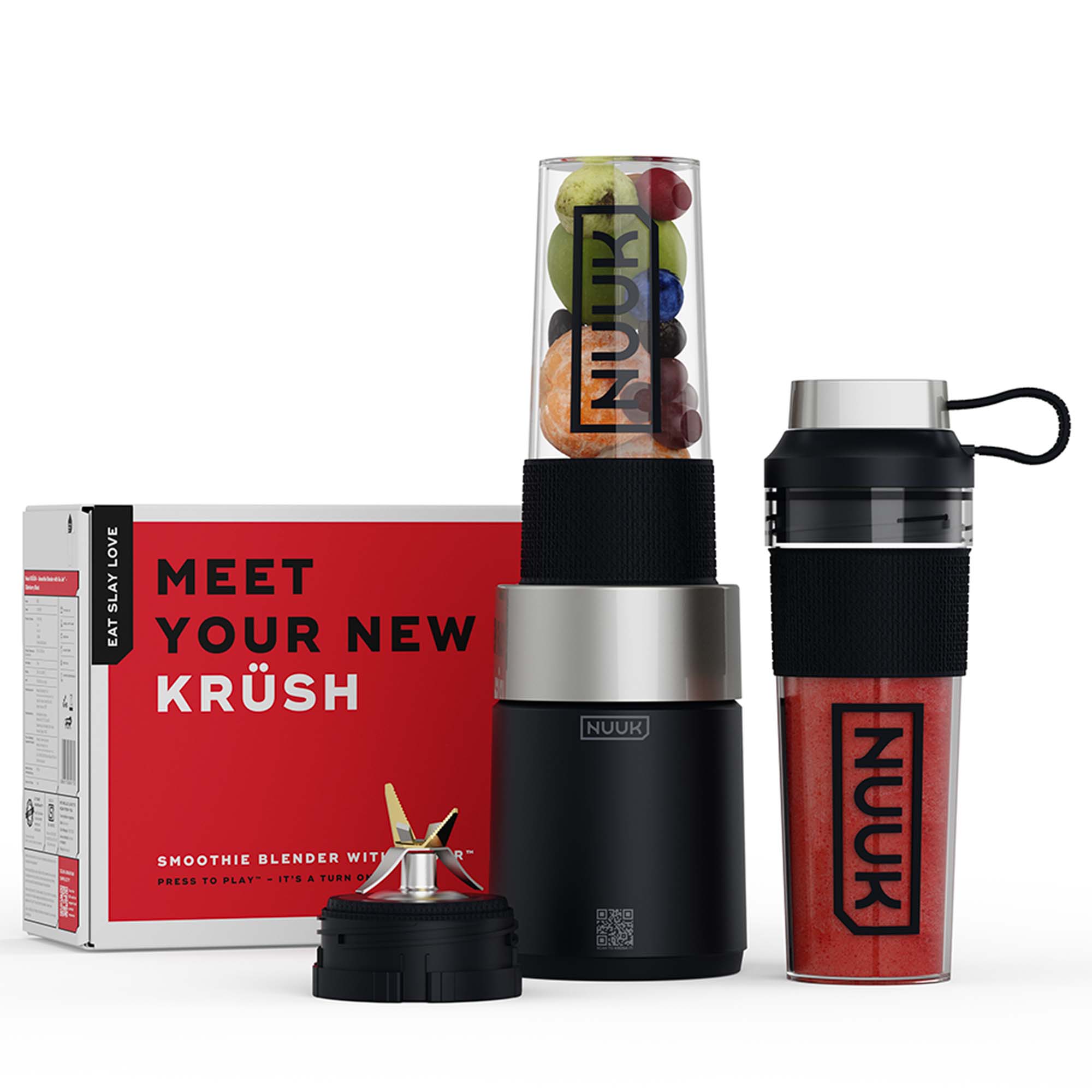 KRUSH | Compact Mixer Grinder with 2 Go Jars