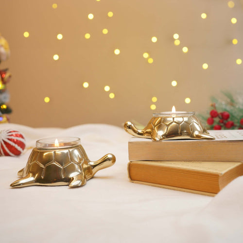 Metal Pair of Turtle Figure Ornament