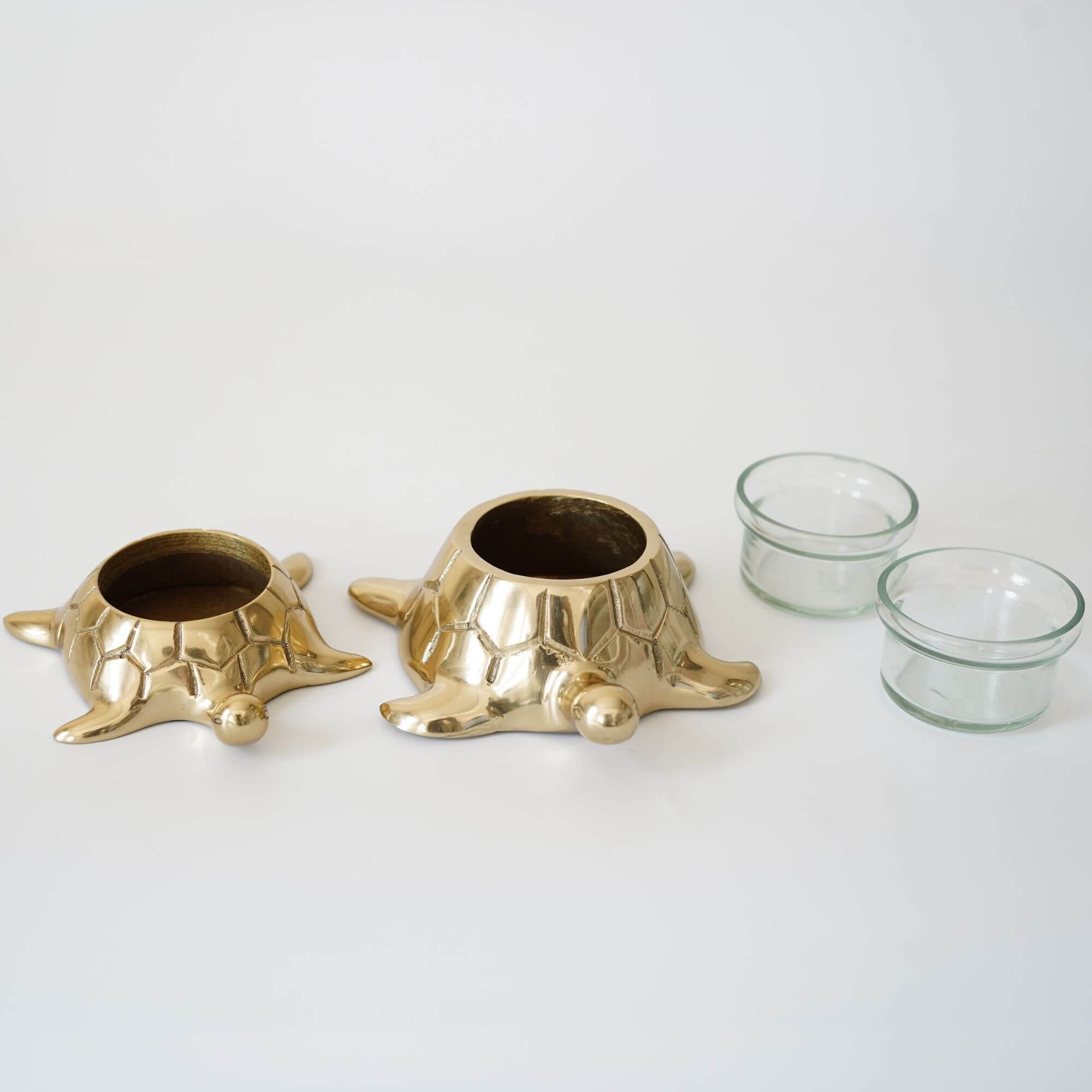 Metal Pair of Turtle Figure Ornament