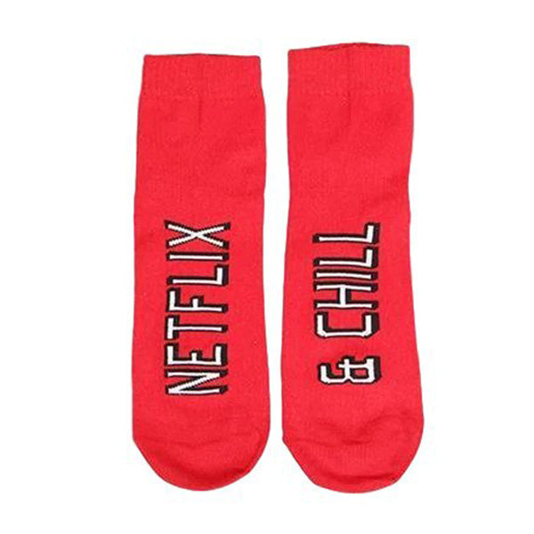 Netflix & Chill Socks Red